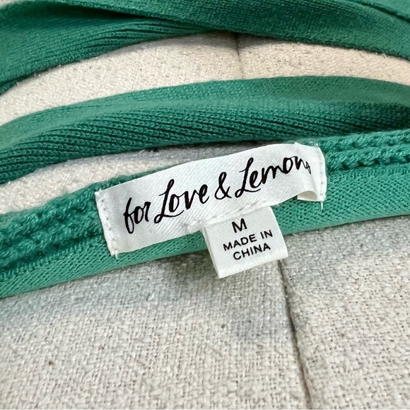 For Love and Lemons Joan Knit Cami Top Green Medium - Picture 4 of 8
